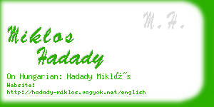 miklos hadady business card